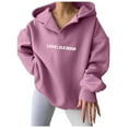 thumbnail image 1 of Xudanell Oversized Hoodies for Women Classic Hoodie with Pocket Graphic Waist Sweatshirt for Women Football, 1 of 9