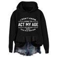 thumbnail image 1 of Xudanell Oversized Hoodies for Women Graphic Letter Hooded Sweatshirts Cute Hoodie Athletic Clothes for Women Black L, 1 of 5