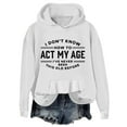 thumbnail image 1 of Xudanell Oversized Hoodies for Women Graphic Letter Hooded Sweatshirts Cute Hoodie Athletic Clothes for Women White M, 1 of 5
