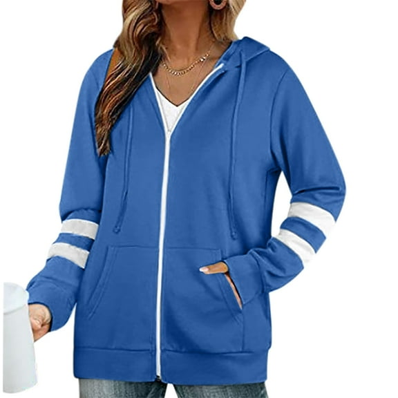Xudanell Oversized Hoodies for Women Thin Front Zipper Long Sleeve Baggy Fashion Spring Autumn BU2 M