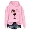 thumbnail image 1 of Xudanell Oversized Sweatshirt for Women Christmas Shirts Hoodies for Teen Girls Wine Glass Print Christmas Hoodies Cute Clothes, 1 of 4
