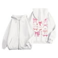 thumbnail image 1 of Xudanell Oversized Sweatshirt for Women Girls Oversized Sweatshirt Graphic Print Hooded Jackets for Women Trendy White XL, 1 of 4