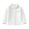 thumbnail image 1 of Xudanell Polo Shirts for Boys Toddler Shirts Baby Long Sleeve Tops School Baby Clothes Boy Uniform Shirts, 1 of 3