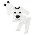 thumbnail image 1 of Xudanell Preemie Boy Clothes 3Pcs Winter Baby Girl Boy Cartoon Tops Graphic Hoodies Pants Outfits Fluffy Warm Clothes 12 Month Boy Clothes, 1 of 5