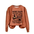 thumbnail image 1 of Xudanell Sweatshirt for Women Long Sleeve Letter Printed Halloween Shirts for Women Shoulder Cute Graphic Tops, 1 of 4