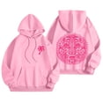 thumbnail image 1 of Xudanell Teen Girls Hoodie Coconut Tree Print Sweatshirt for Women Comfortable Loose Fit Light Sweaters for Women Pink L, 1 of 7