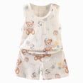 thumbnail image 1 of Xudanell Toddler Baby Boy Clothes 12 18 24 Month 2T 3T Summer Outfit Retro Farm Tractor Tee Shirts T-Shirt + Shorts Set Khaki for Size 3-9 Months, 1 of 4