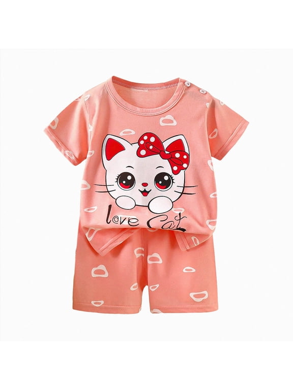 Toddler Baby Boy Clothes For 2t 3t 4t 5t 6t Boys Cute Summer Short Sleeve T Tops Shorts Clothes Sets Baby Boy Outfits (Pink,3-4 Years)