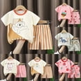 thumbnail image 1 of Xudanell Toddler Baby Boy Clothes Outfits,2 Pieces Cute Summer Short Sleeves T-Shirt Tops+Shorts Set Light Gray for Size 3-4 Years, 1 of 3