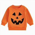 thumbnail image 1 of Xudanell Toddler Baby Boy Girl Halloween Sweatshirt Long Sleeve Letter Print Shirt Pullover Sweater Top Fall Winter Clothes, 1 of 9