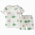 thumbnail image 1 of Xudanell Toddler Baby Boys Summer Outfits Short Sleeve Cartoon T-Shirt Tops & Shorts Sets 2Pcs Cute Baby Boys Cotton Summer Clothes For 1t 2t 3t 4t 5t 6t Boy Summer Vest Shorts Outfits, 1 of 5