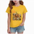 thumbnail image 1 of Xudanell Toddler Baby Girl Halloween T-Shirts Graphic Shirts Kid Short Sleeve Tees Vintage Top,Size 5-6 Years, 1 of 5