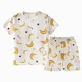 thumbnail image 1 of Xudanell Toddler Baby Two-Piece PJ Set Adorable Short Sleeve Top & Comfortable Shorts Sleepwear Dailywear Size 5-6 Years, 1 of 5