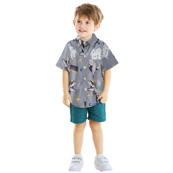 Xudanell Toddler Boy Shirts Trendy Boys Printed Short Sleeves Fashionable Baby T Shirt Tops