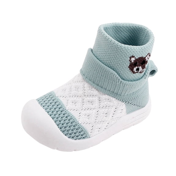 Xudanell Toddler Boy Shoes Cartoon Minimalist Sock Cover Shoes Baby Boy Walking Shoes