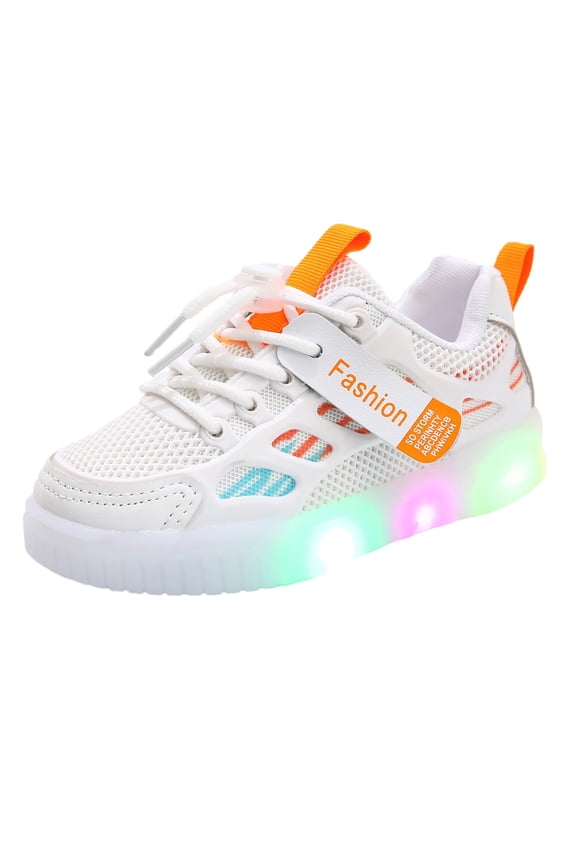 Toddler Boy Shoes Colorful Charging Light Sneakers Luminous Sneakers Walking Boys Shoes Size 3
