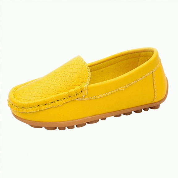 Xudanell Toddler Boy Sneakers Candy Color Toddler Dress Shoes Boys Flat Boat Sneakers Slip on Loafers Kids Sneakers