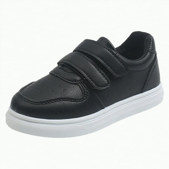 Xudanell Toddler Boy Sneakers Toddler Dress Shoes Boys Solid Color Flat Bottom Thick Sole Kids Sneakers