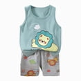 thumbnail image 1 of Xudanell Toddler Boys Clothes Baby Boy Outfit Sets Baby Boy Summer Clothes 12 18 24 Month 3T 4T 5T Toddler Boy Outfits Dinosuar Set Beige for Size 18-24 Months, 1 of 4