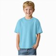 thumbnail image 1 of Xudanell Toddler Boys Girls Cotton Jersey Short Sleeve T-Shirts, Solid Crewneck Tees (4-5 Years,Light Blue), 1 of 8