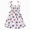 thumbnail image 1 of Xudanell Toddler Girls 4th of July Dress Girls American Outfit Kids Patriotic Independence Memorial Day Dress 2-7 Years (Silver, 4-5 Years), 1 of 4