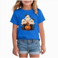 thumbnail image 1 of Xudanell Toddler Halloween Shirt Girls Ghost Tshirt Short Sleeve Tee Tops Spooky Season Fall Clothes, 1 of 5