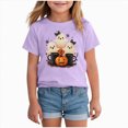 thumbnail image 1 of Xudanell Toddler Halloween Shirt Girls Ghost Tshirt Short Sleeve Tee Tops Spooky Season Fall Clothes, 1 of 5