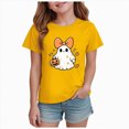 thumbnail image 1 of Xudanell Toddler Halloween Tshirts Cute Pumpkin Trendy Casual Tee Boy Girl Short Sleeve Tops, 1 of 6