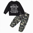 thumbnail image 1 of Xudanell Toddler Kids Baby Boy Fall Clothes 2T 3T 4T 5T 6T Letter Print Long Sleeve Tops Camouflage Pants Winter Outfits (Dark Gray, 18-24 Months), 1 of 6