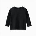 thumbnail image 1 of Xudanell Toddler Long Sleeve T Shirts Cotton Soft Tshirts Boys Girls Basic Tee Undershirts Solid Color Crew Neck Tops, 1 of 3