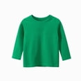 thumbnail image 1 of Xudanell Toddler Long Sleeve T Shirts Cotton Soft Tshirts Boys Girls Basic Tee Undershirts Solid Color Crew Neck Tops, 1 of 3