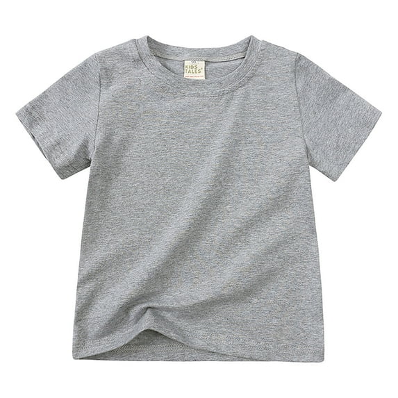 Xudanell Toddler Shirts Solid Color Bottoming Cute Tops for Teen Girls White Polo Shirts for Girls Grey 4-5 Years