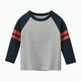 thumbnail image 1 of Xudanell Toddler Shirts Stripe Color 2t Boy Clothes Long Sleeve Patchwork Shirts for Teens 24 Month Boy Clothes Grey 8-10 Years, 1 of 5