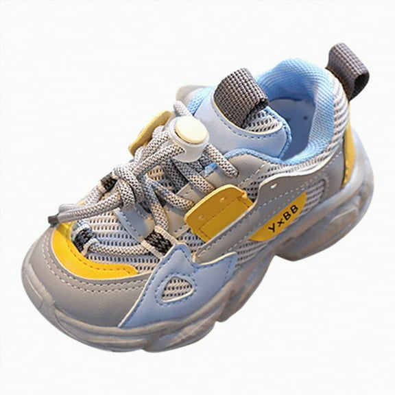 Xudanell Toddler Shoes Boys Kids Fashion Single Kids Sneakers Walkers Toddler Boy Sneakers Summer Outdoor Soft