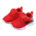 thumbnail image 1 of Xudanell Toddler Shoes Boys Luminous Shoes Sport Light up Shoes Baby Walkers for Boys Red, 1 of 5