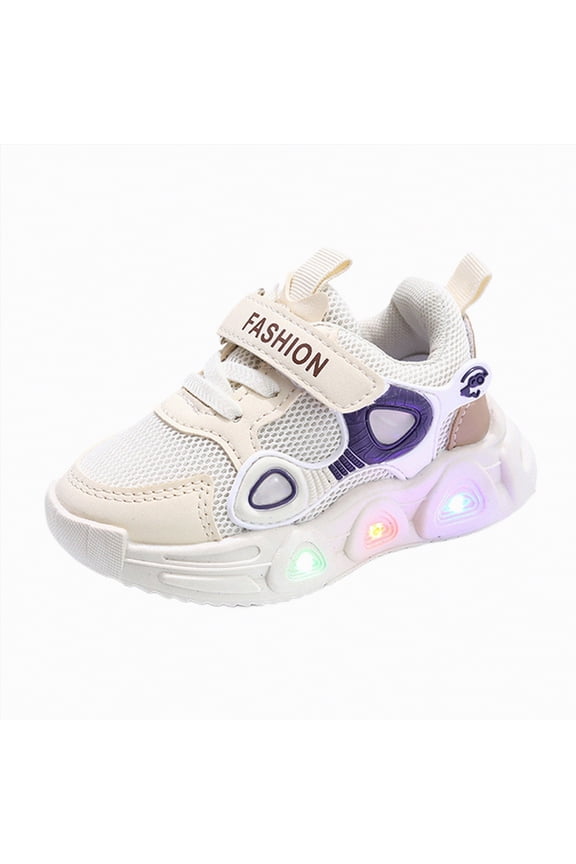 Toddler Sneakers Walking Shoes Sport Toddler Light up Shoes Luminous Shoes for Boys Slip on for Athletic