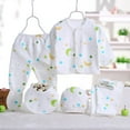thumbnail image 1 of Xudanell Unisex Baby Clothes 5 Piece Layette Sets Cotton Clothes Gift Set for 0-3 Months, 1 of 2