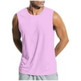 thumbnail image 1 of Xudanell V Neck Sleeveless Beach Summer Casual Men's Fashion Shirt Tops Tank Tops Quick Dry Running Athletic Workout Gym Yoga Swimming Beach Marathon Muscle Sleeveless Shirts (Rose Gold,XXL), 1 of 8
