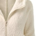 thumbnail image 1 of Xudanell Winter Coats for Women 2024 Warm Lightweight Fleece Plush Zipper Hooded Jacket Comfy Wool Coats (Beige,4XL), 1 of 5