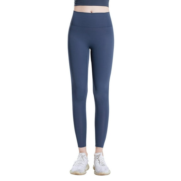 Xudanell Woman Yoga Pants with Pockets Stretch Loose Casual Lounge Sweatpants Tummy Control Leggings Tights Workout Dance Running Yoga Pants (Dark Blue,L)