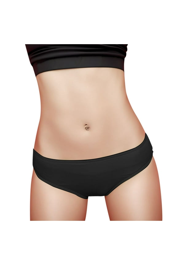 Women Mid Waisted Bikini Cut Bathing Suit Bottom Full Coverage Bikini Triangle Pants Swim Bottom trunks Spring Summer Sexy Bottom Swim Pants (Black,XXL)