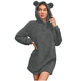 thumbnail image 1 of Xudanell Women Plush Sweatshirts Warm Fleece Hoodies Soft Winter Sweaters for Women Cozy at Home Grey XL, 1 of 5
