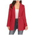 thumbnail image 1 of Xudanell Women'S Blazers & Suit Jackets Womens Short Sleeve Blazers Open Front Work Office Jackets Blazer Pocket (Red,S), 1 of 4