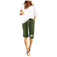 thumbnail image 1 of Xudanell Summer Wide Legs High Waisted Beltless Loose Print Shorts For Women(AG,XL), 1 of 4