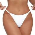 thumbnail image 1 of Xudanell Women's Side Tab Bikini V Cut Bathing Swimsuit Bottom Triangle Pants Spring Summer Sexy Bottom Swim Pants (White,One Size), 1 of 6