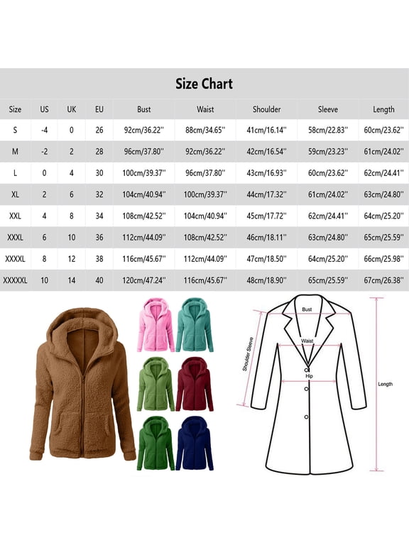 Womens 2024 Winter Long Sleeve Solid Fleece Open Front Hooded Cardigans Jacket Coats Outerwear (Army Green,XL)