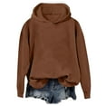 thumbnail image 1 of Xudanell Womens Sweaters Basic Hoodies Long Sleeve Pullover Hoodies with Pockets Activewear Autumn Sweatshirts Khaki XL, 1 of 4