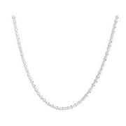 Xuemjiao Necklaces for Women Sterling Silver Box Chain Necklace 1Mm 3Mm Solid Necklace (Pink,One Size)
