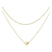 Xuemjiao Necklaces for Women Women's Fashion Heart Letter Necklace 26 Letters Love Clavicle Neck Chain Necklace (J,One Size)