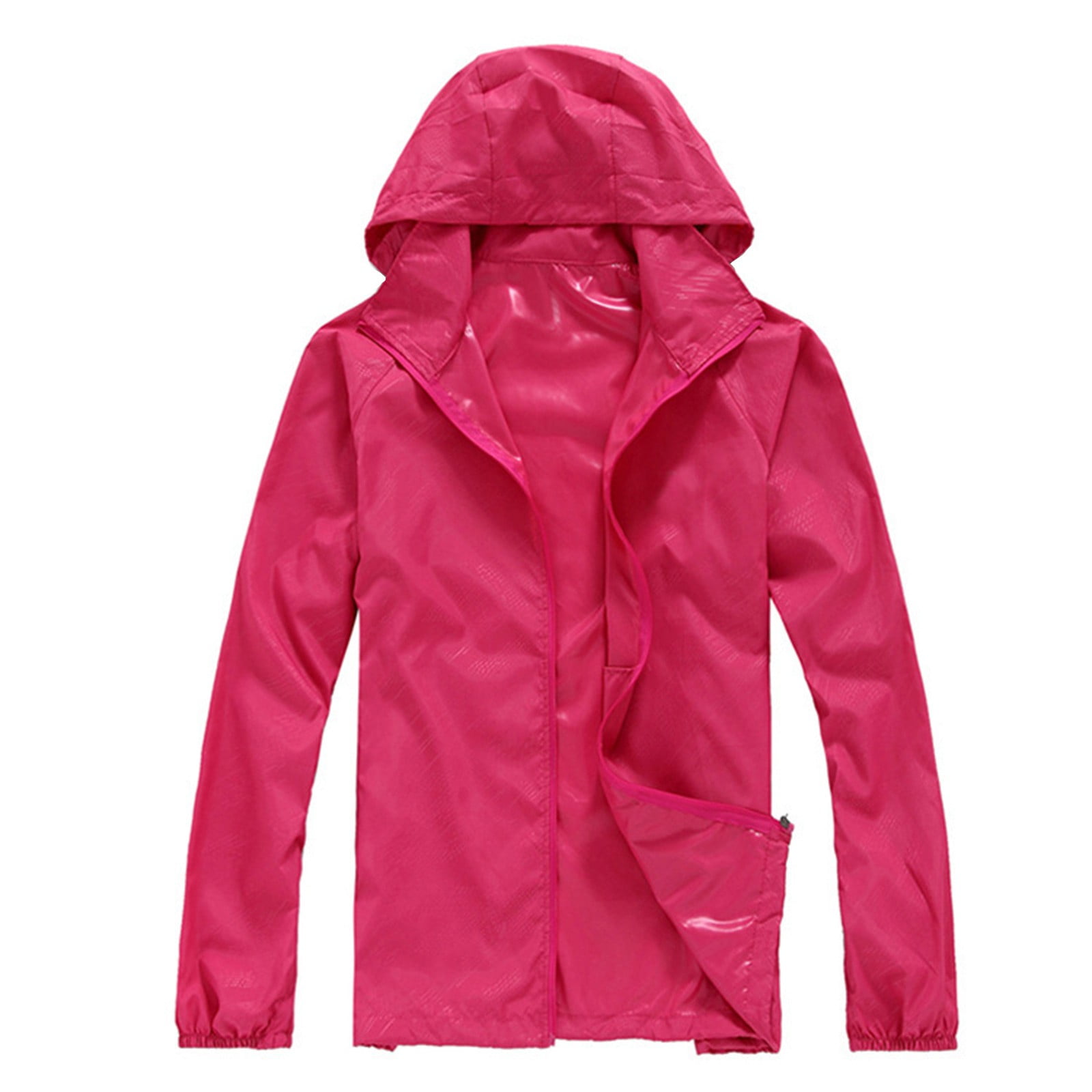 Xuemjiao Raincoat for Women Women Solid Rain Jacket Outdoor Plus Size
